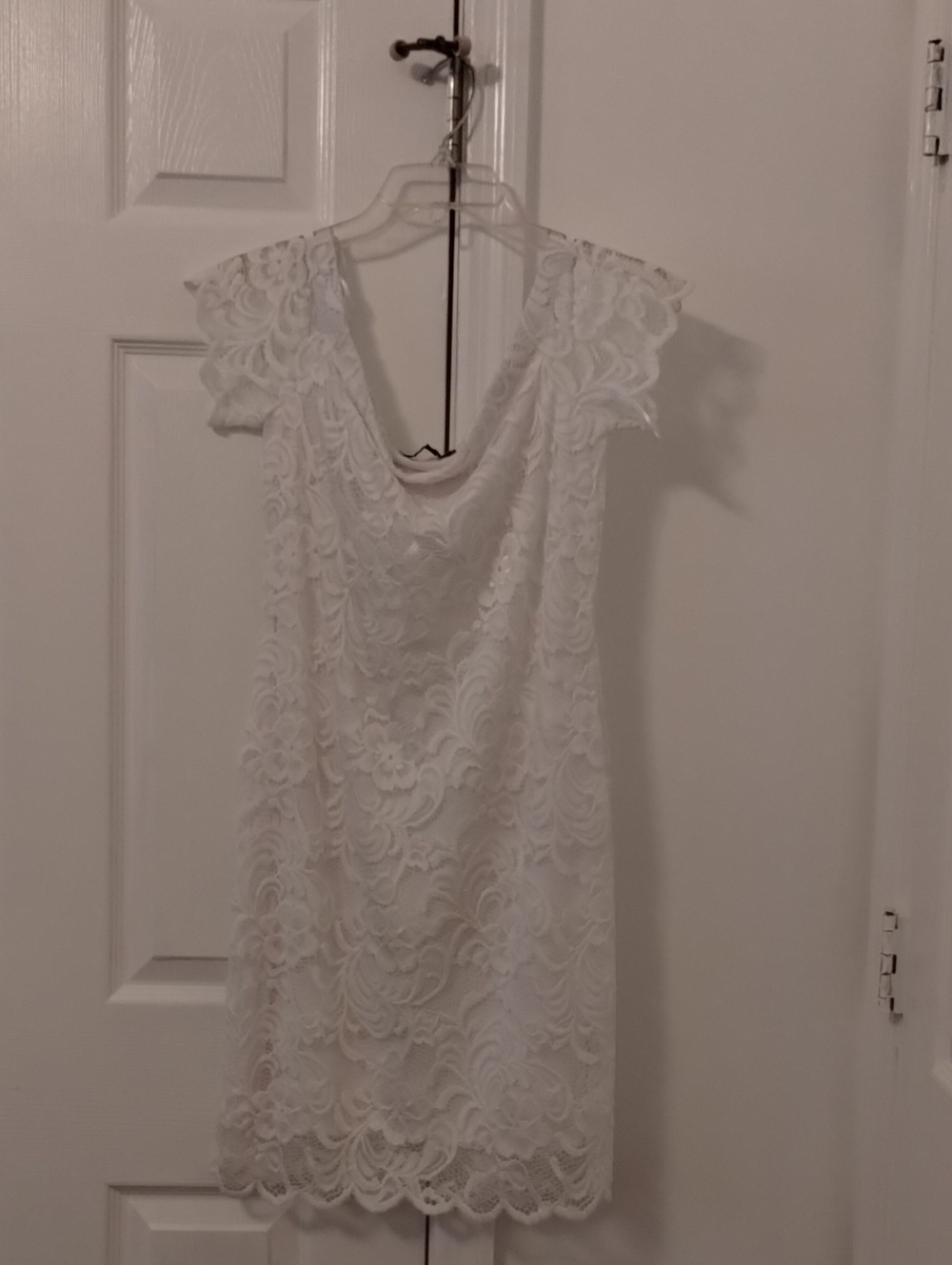 Ambiance White Lace Floral Mini Dress